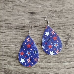 NWT Faux Leather Earrings